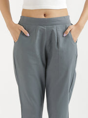 Grey Cotton Women's Pant from Me & My