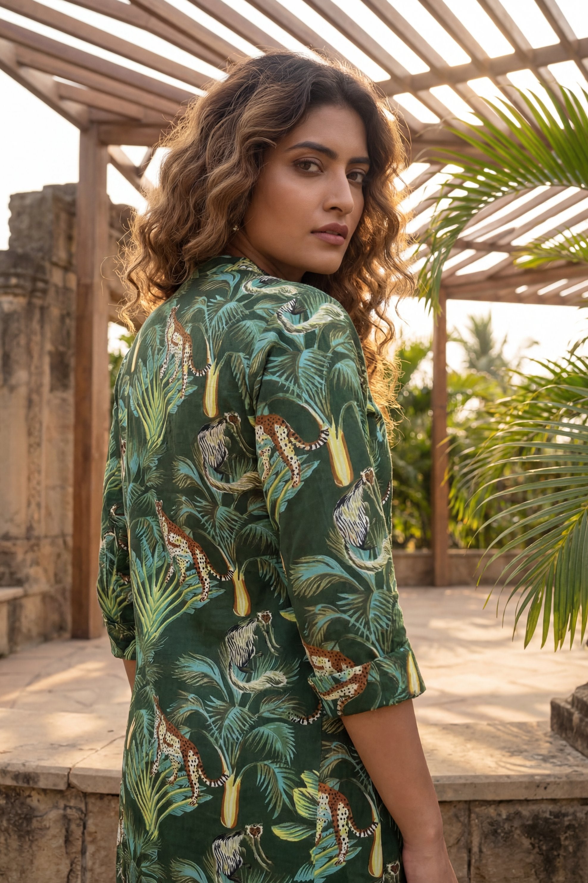 Wild Streak Forest Green Animal Cotton Co-ord Set | Me&My