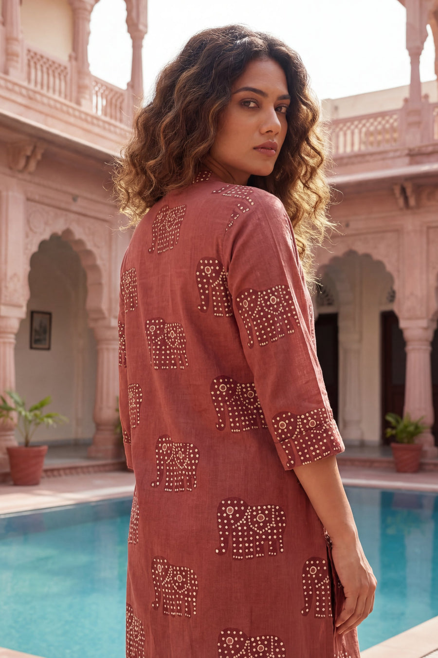 Noble Elephant Maroon Cotton Co-ord Set — image 2