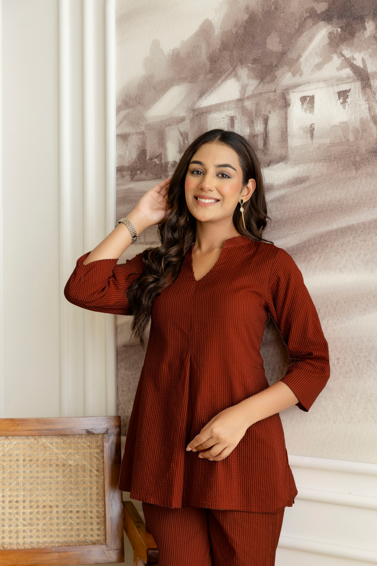 Terracrest Rust Cotton Co-ord Set