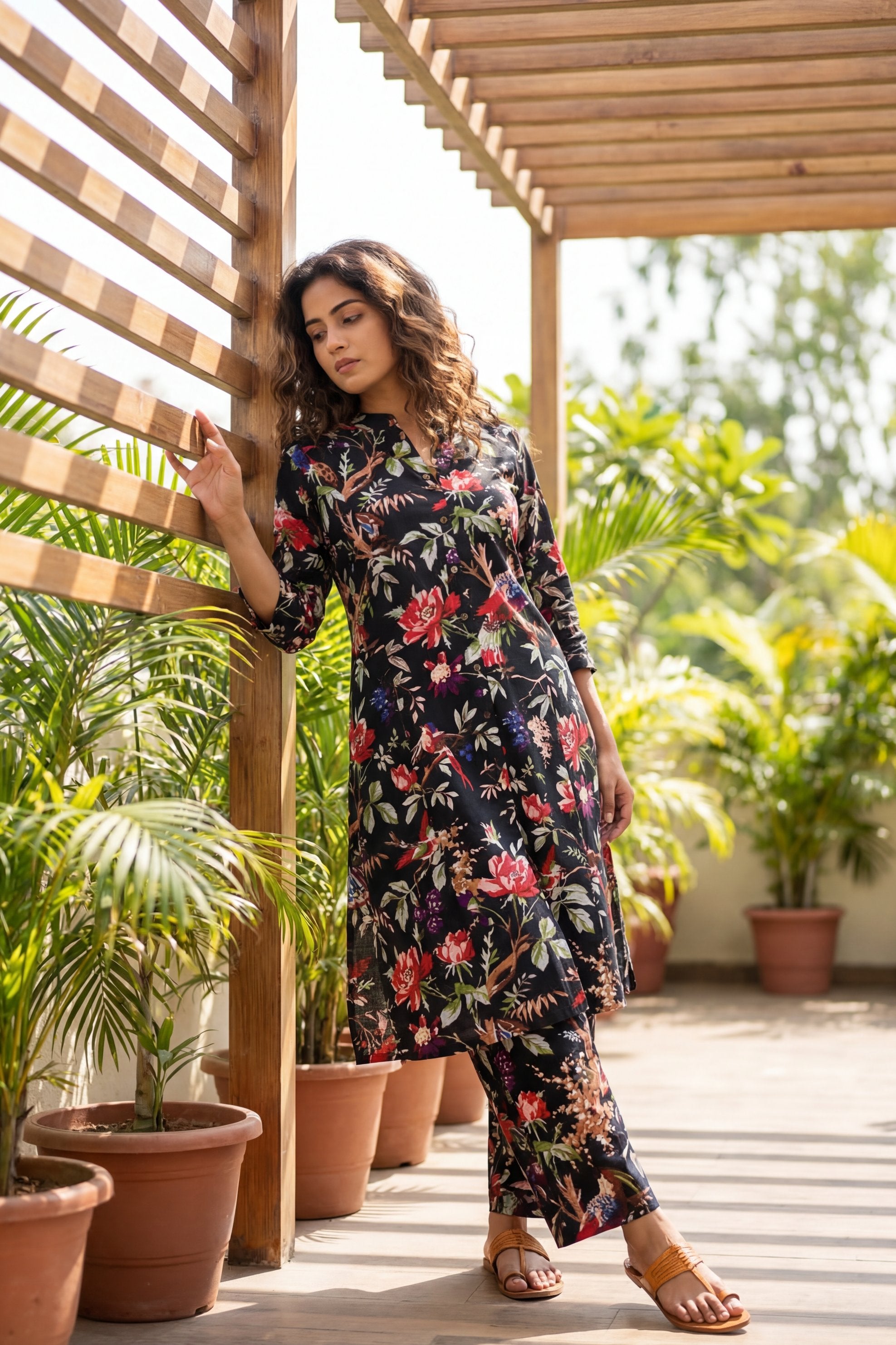 Raven Garden Romantic Floral Cotton Co-ord Set | Me&My