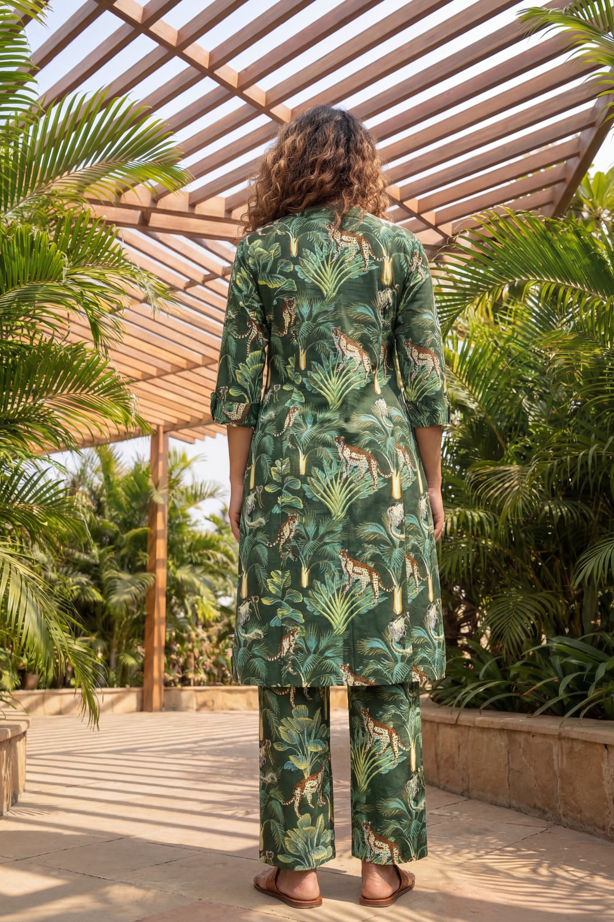Wild Streak Forest Green Animal Cotton Co-ord Set | Me&My
