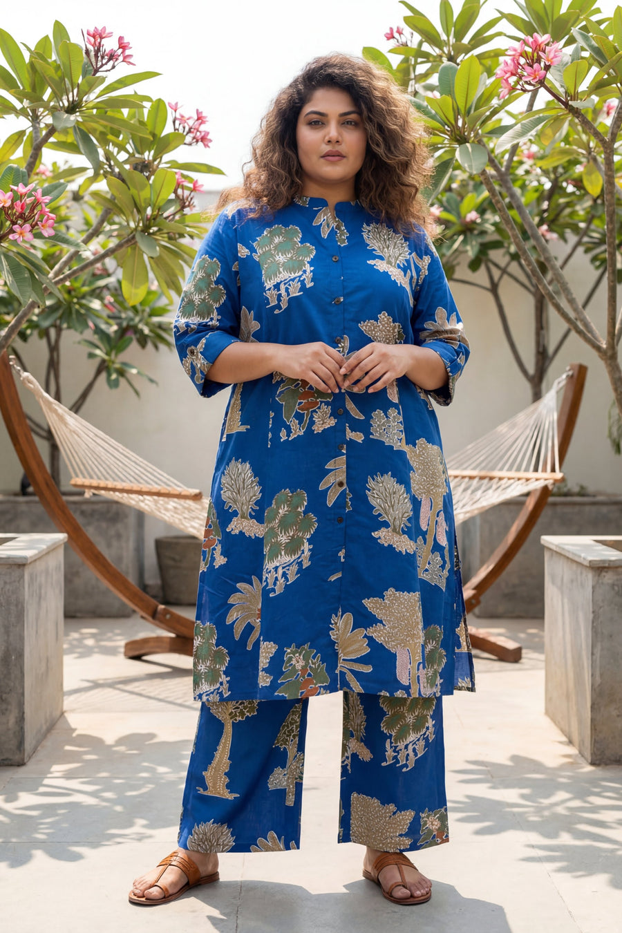 Forest Garden Navy Cotton Co-ord Set — image 9