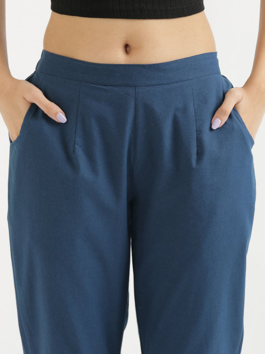 Blue Cotton Women's Pant — image 2