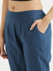 Blue Cotton Women's Pant from Me & My