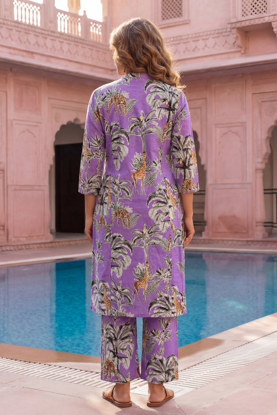 Jungle Paradise Purple Cotton Co-ord Set — image 8