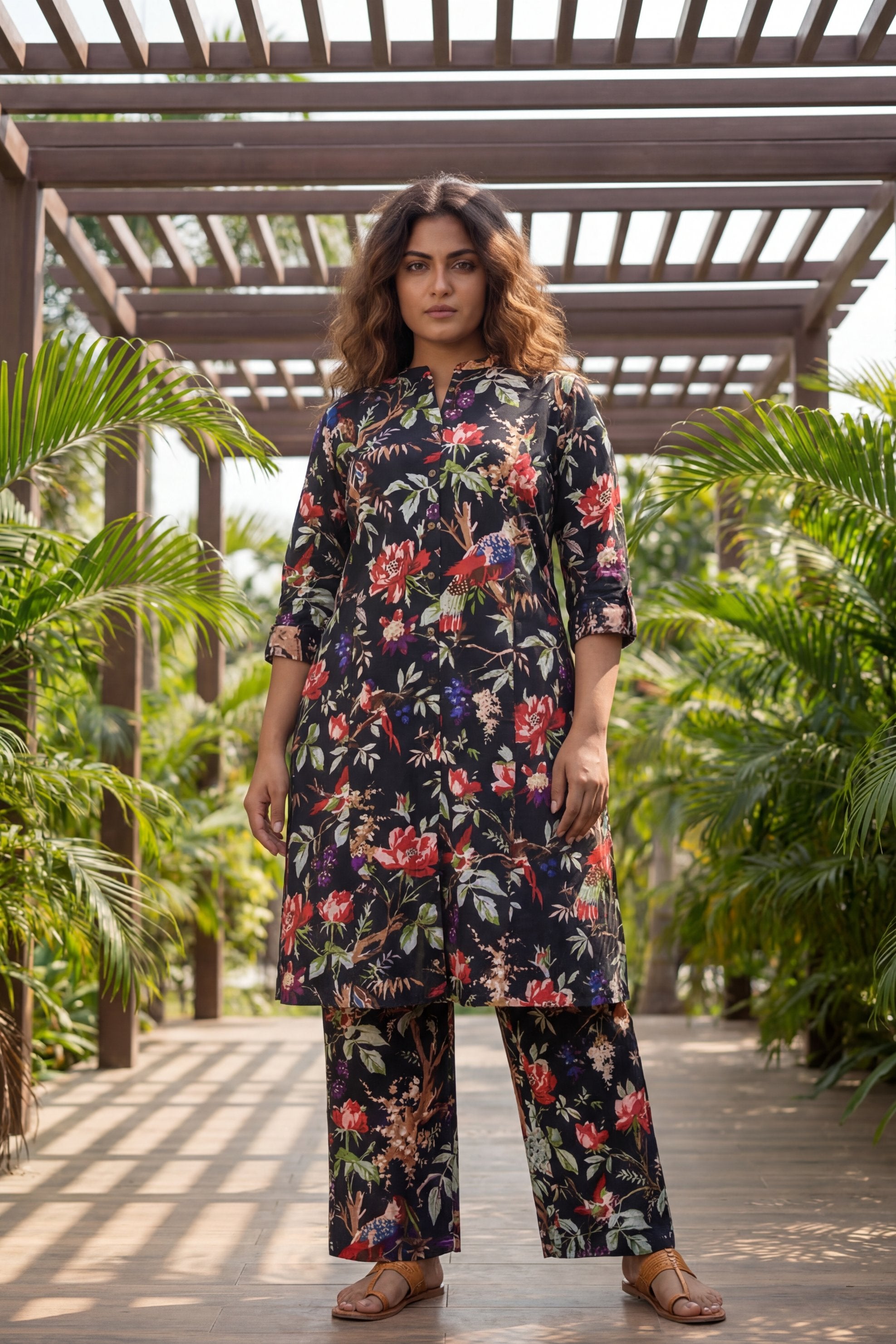 Raven Garden Romantic Floral Cotton Co-ord Set | Me&My