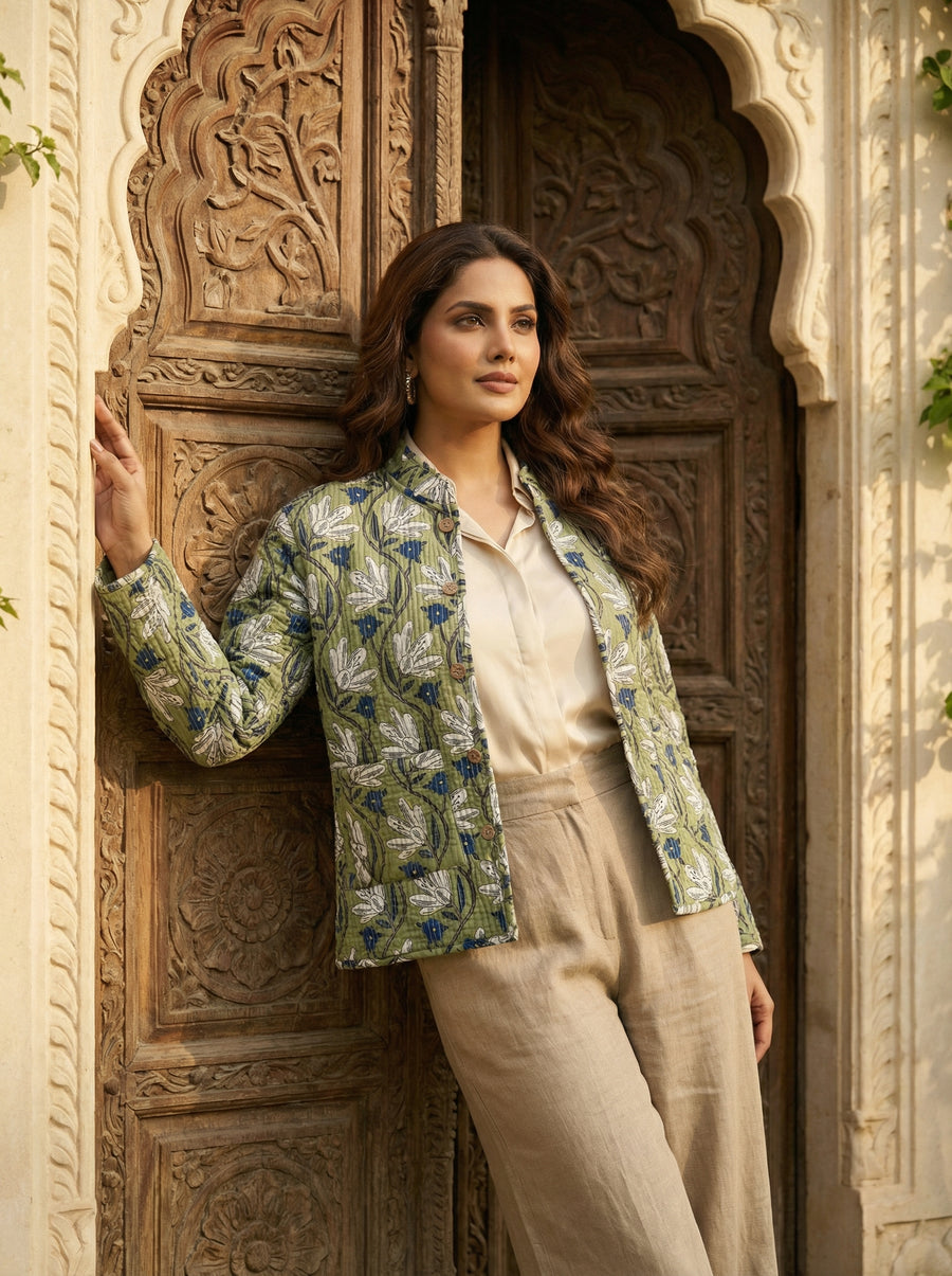 Fernway Cotton Reversible Quilted Jacket — image 2