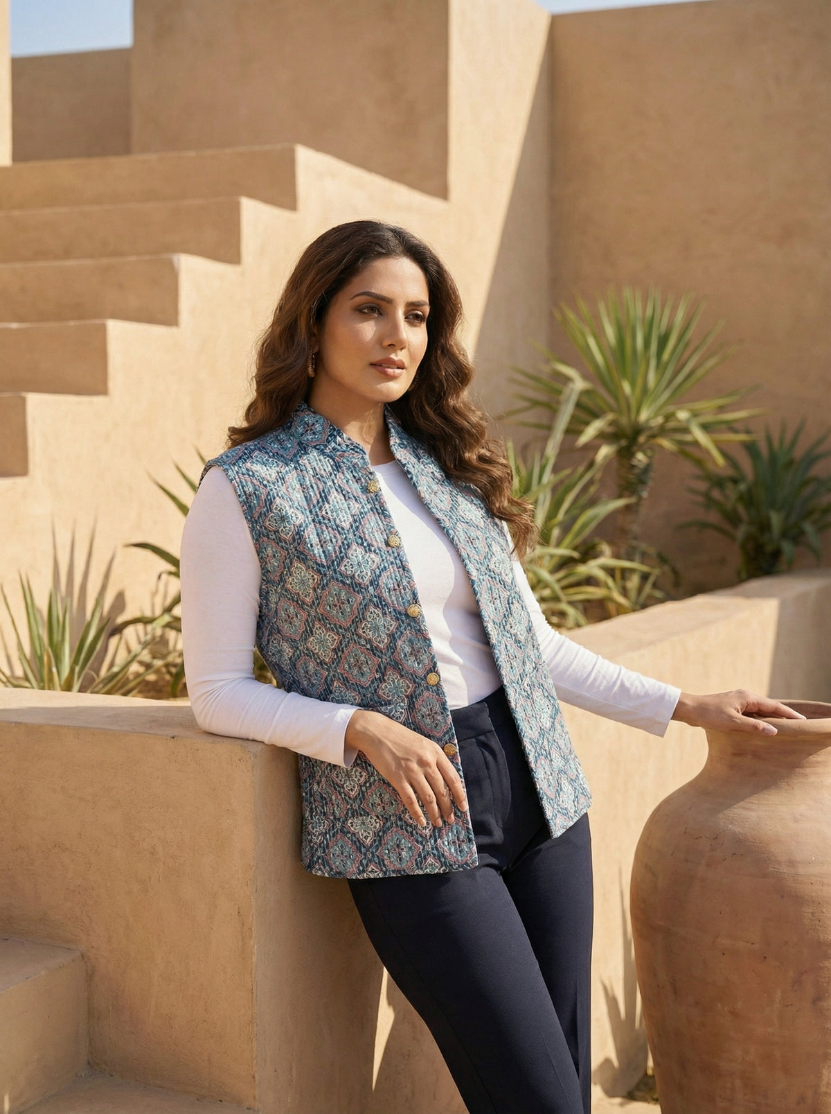 Bluecurrents Cotton Reversible Quilted Jacket