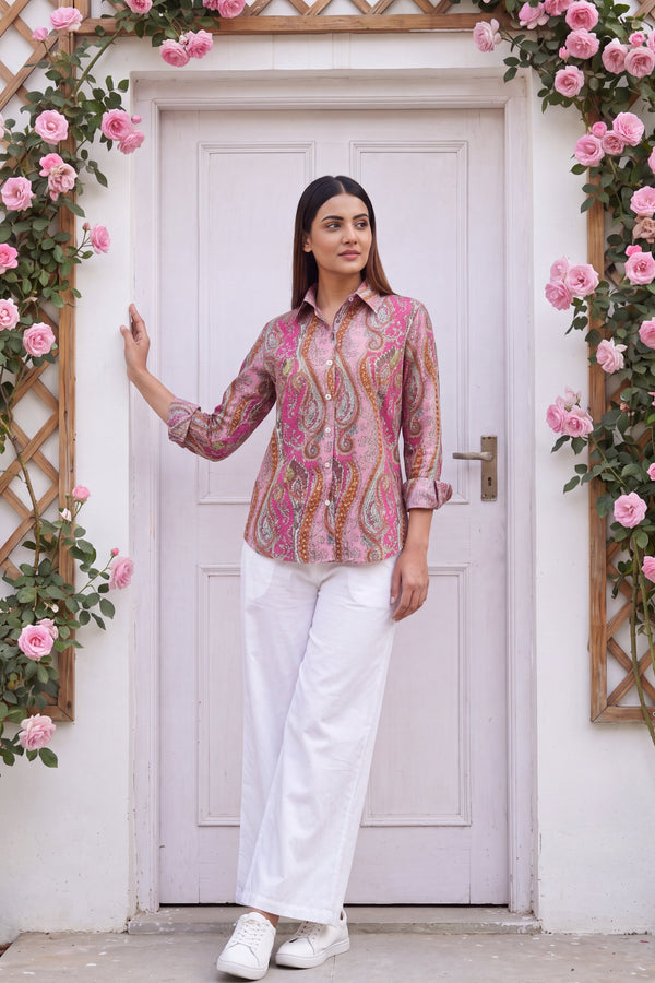 Blush Quartz Cotton Shirt