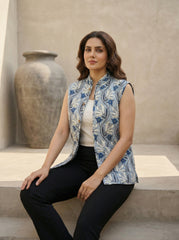 Skydrift Floral Cotton Reversible Quilted Jacket