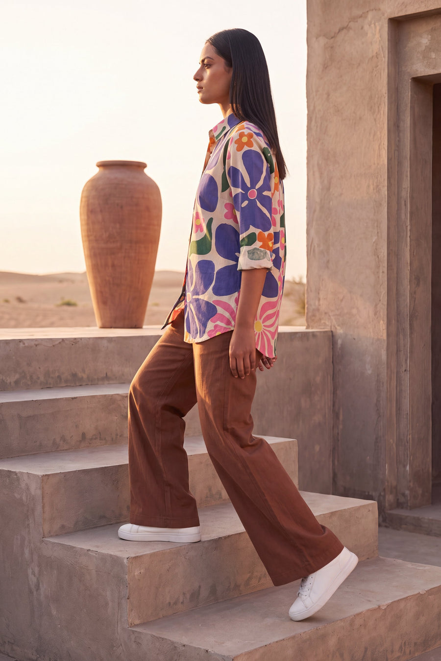 Sandstone Beige Cotton Shirt — image 5