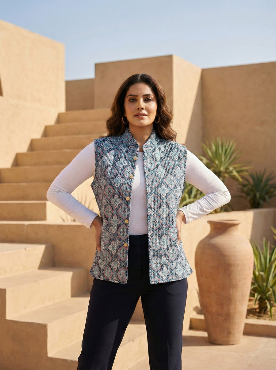 Bluecurrents Cotton Reversible Quilted Jacket — image 5