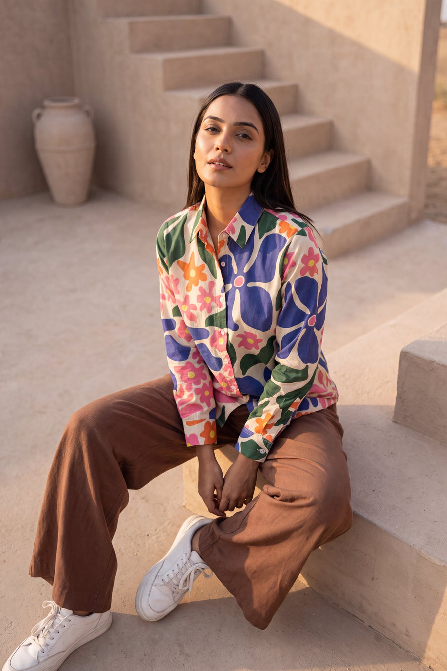 Sandstone Beige Cotton Shirt — image 6