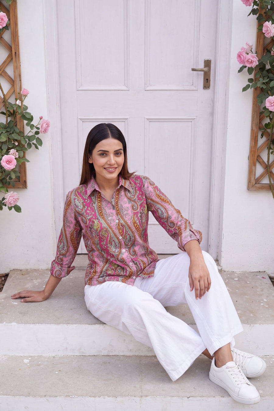 Blush Quartz Cotton Shirt — image 6