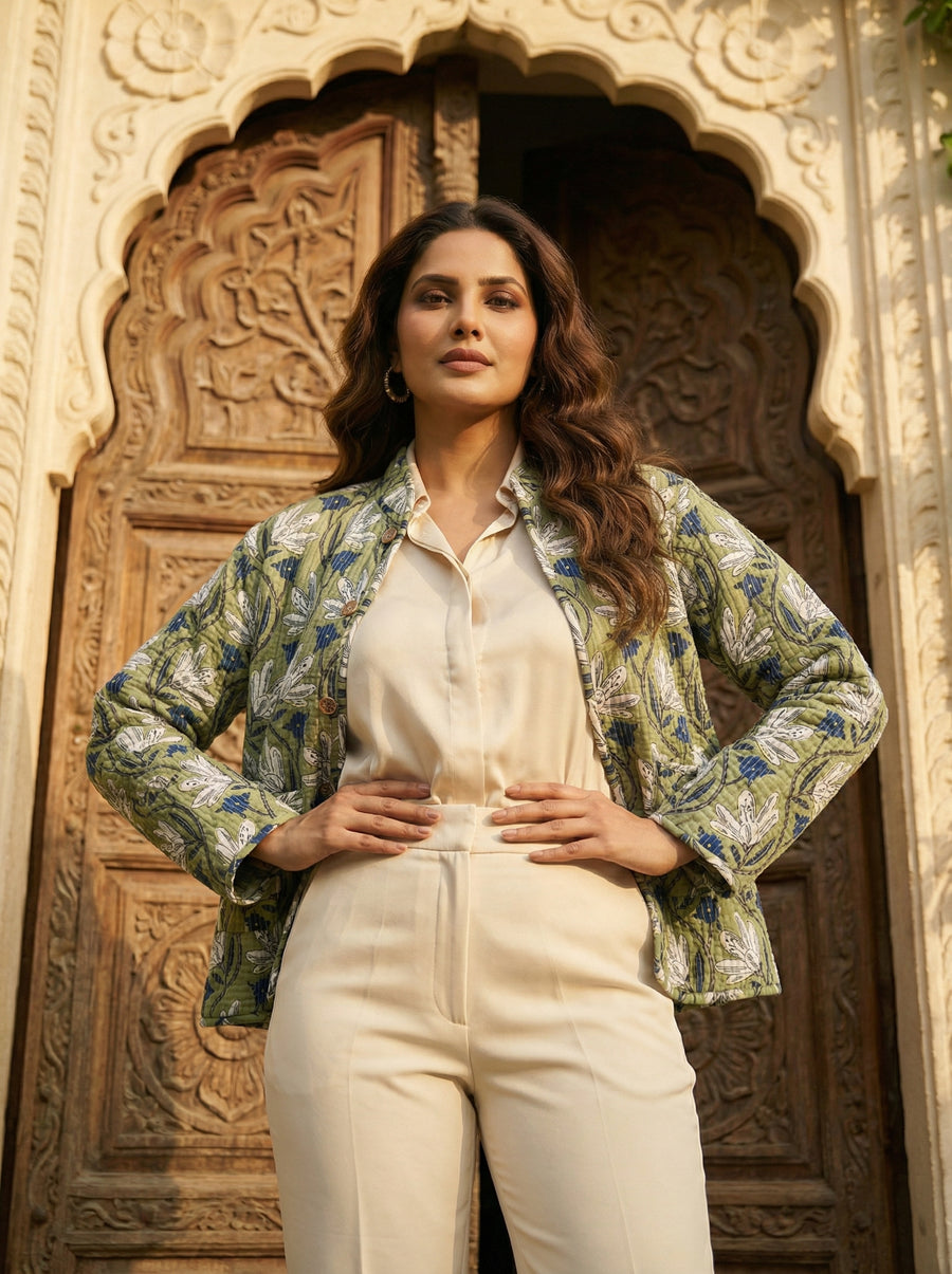 Fernway Cotton Reversible Quilted Jacket — image 5
