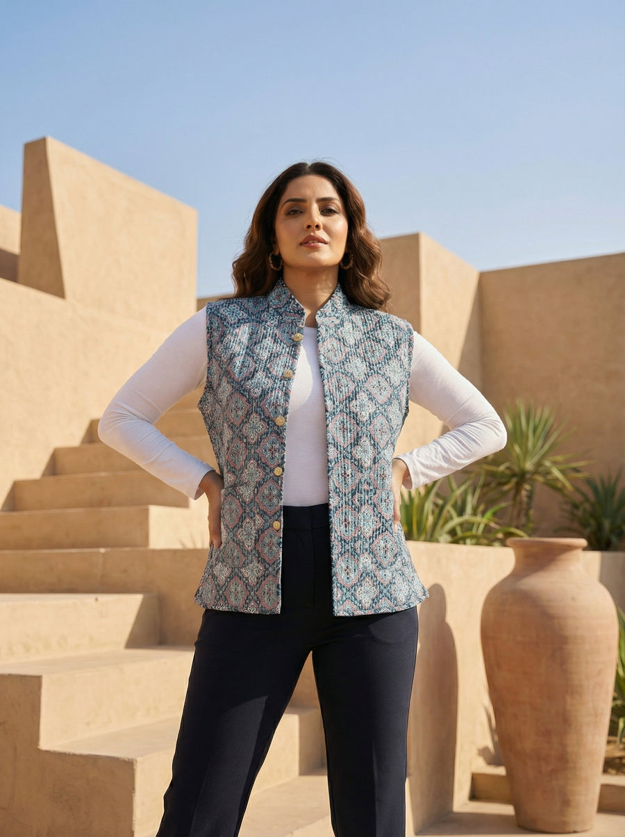 Bluecurrents Cotton Reversible Quilted Jacket — image 6