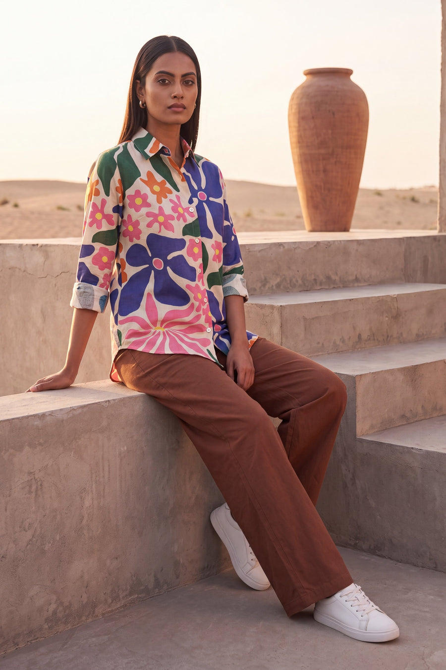Sandstone Beige Cotton Shirt — image 8