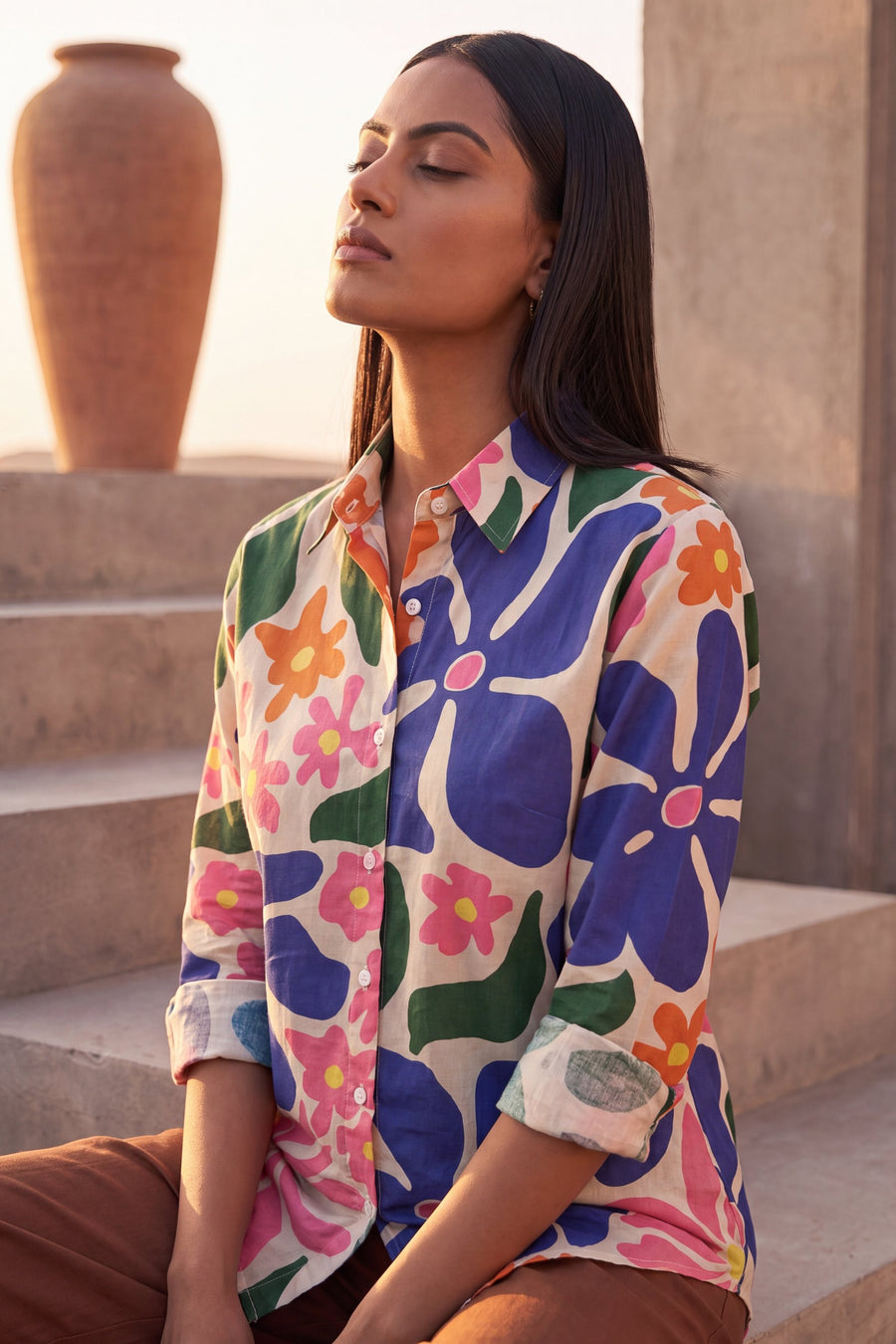 Sandstone Beige Cotton Shirt — image 9