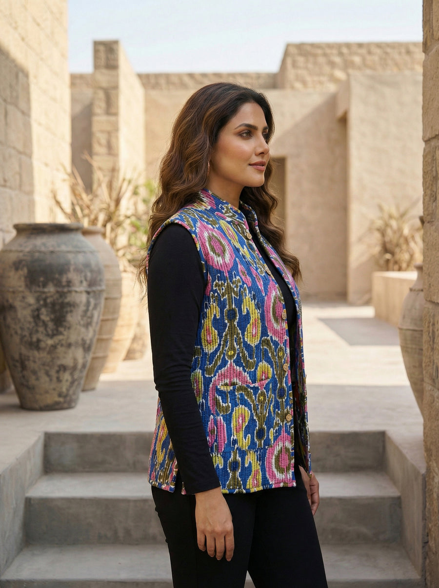 Cobalt Motion Cotton Reversible Quilted Jacket — image 7