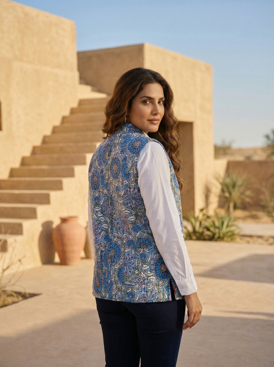 Bloomtide Cotton Reversible Quilted Jacket — image 8