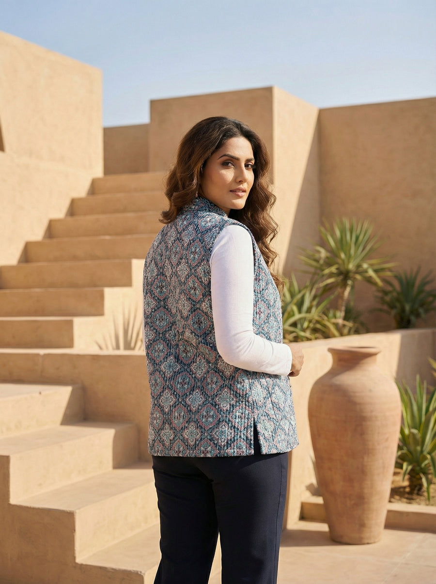 Bluecurrents Cotton Reversible Quilted Jacket — image 8
