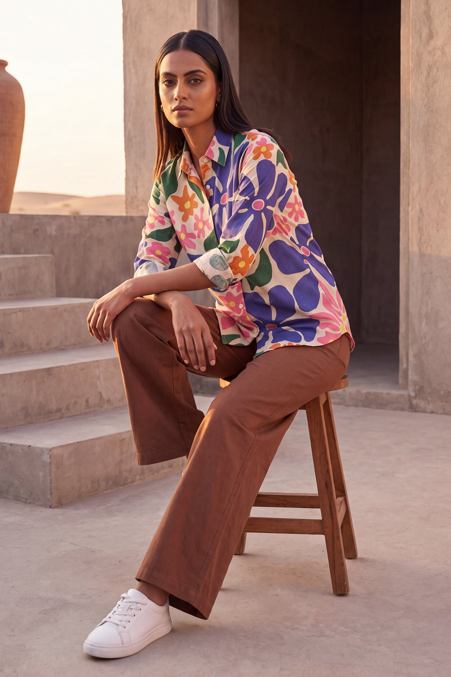 Sandstone Beige Cotton Shirt — image 13