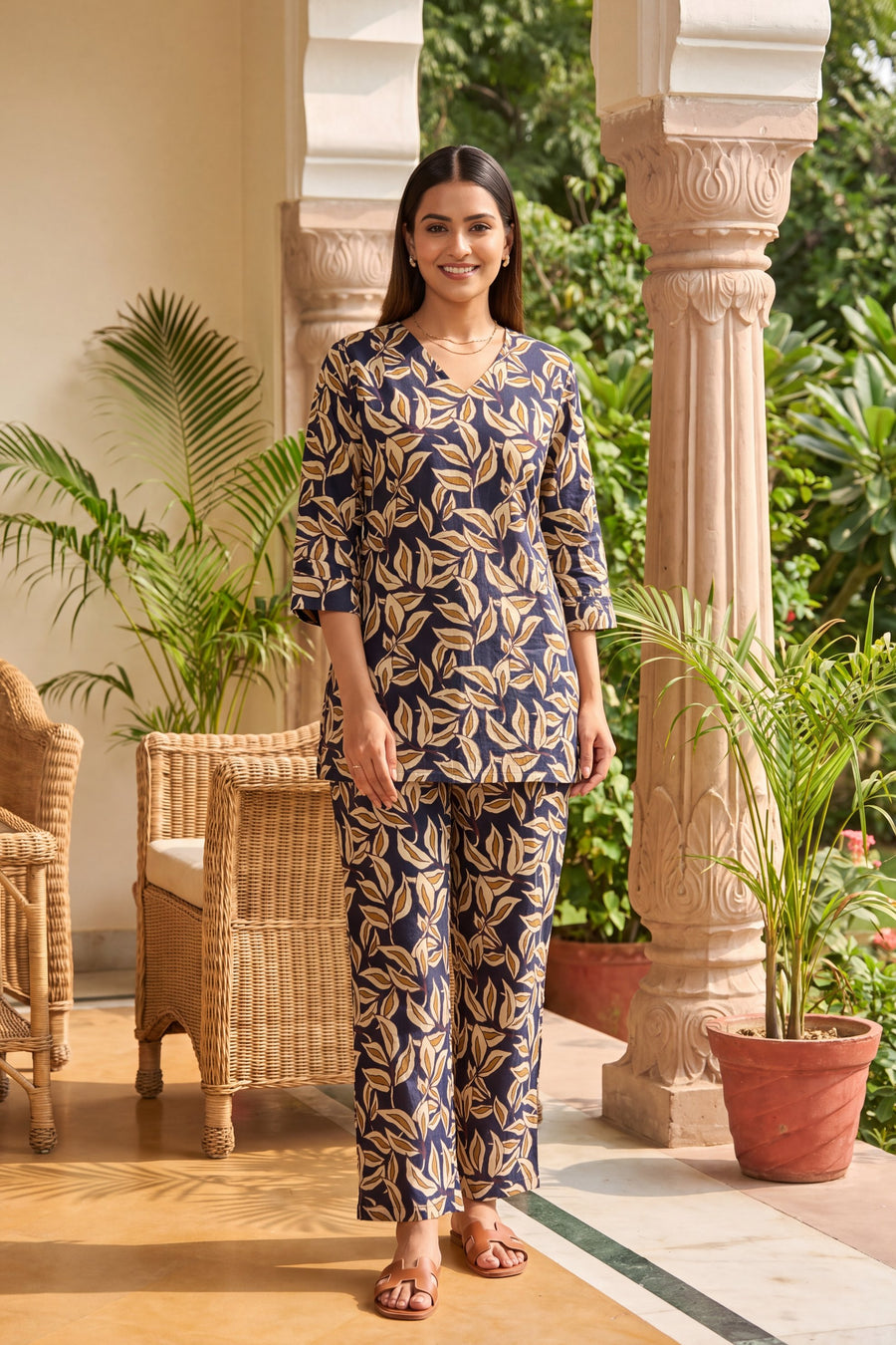 Harbour Trellis Blue Cotton Co-ord Set — image 5