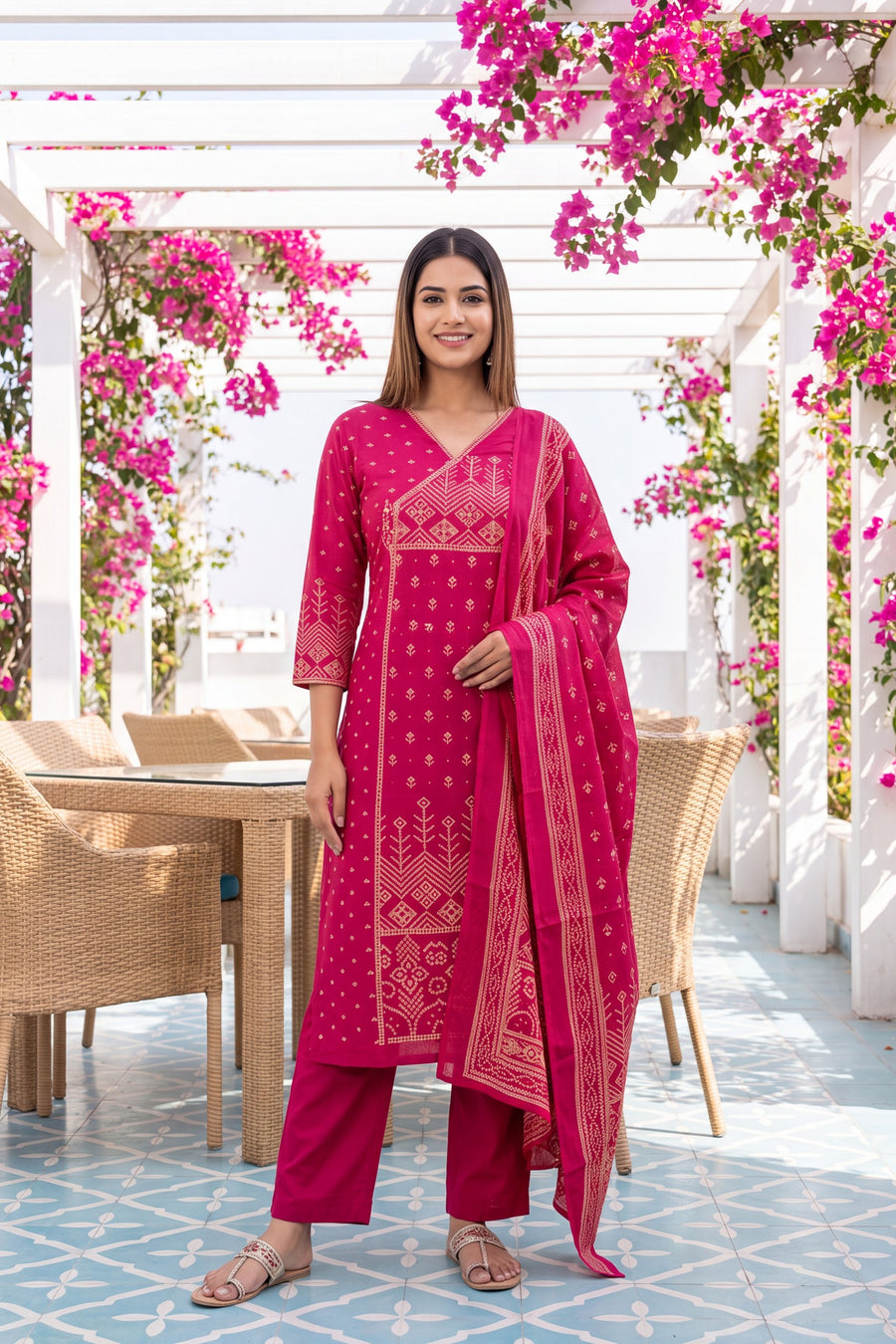 Petal Haven Cotton Dupatta Set — image 8