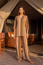 Dune Stripe Angrakha Cotton Co-ord Set