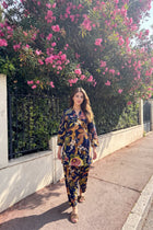 Midnight Botanica Cotton Farshi Salwar Set