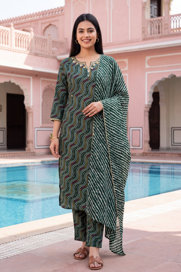 Fernwood Lantern Cotton Dupatta Set