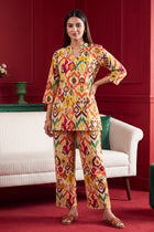 Sunburst Ikat Angrakha Cotton Co-ord Set