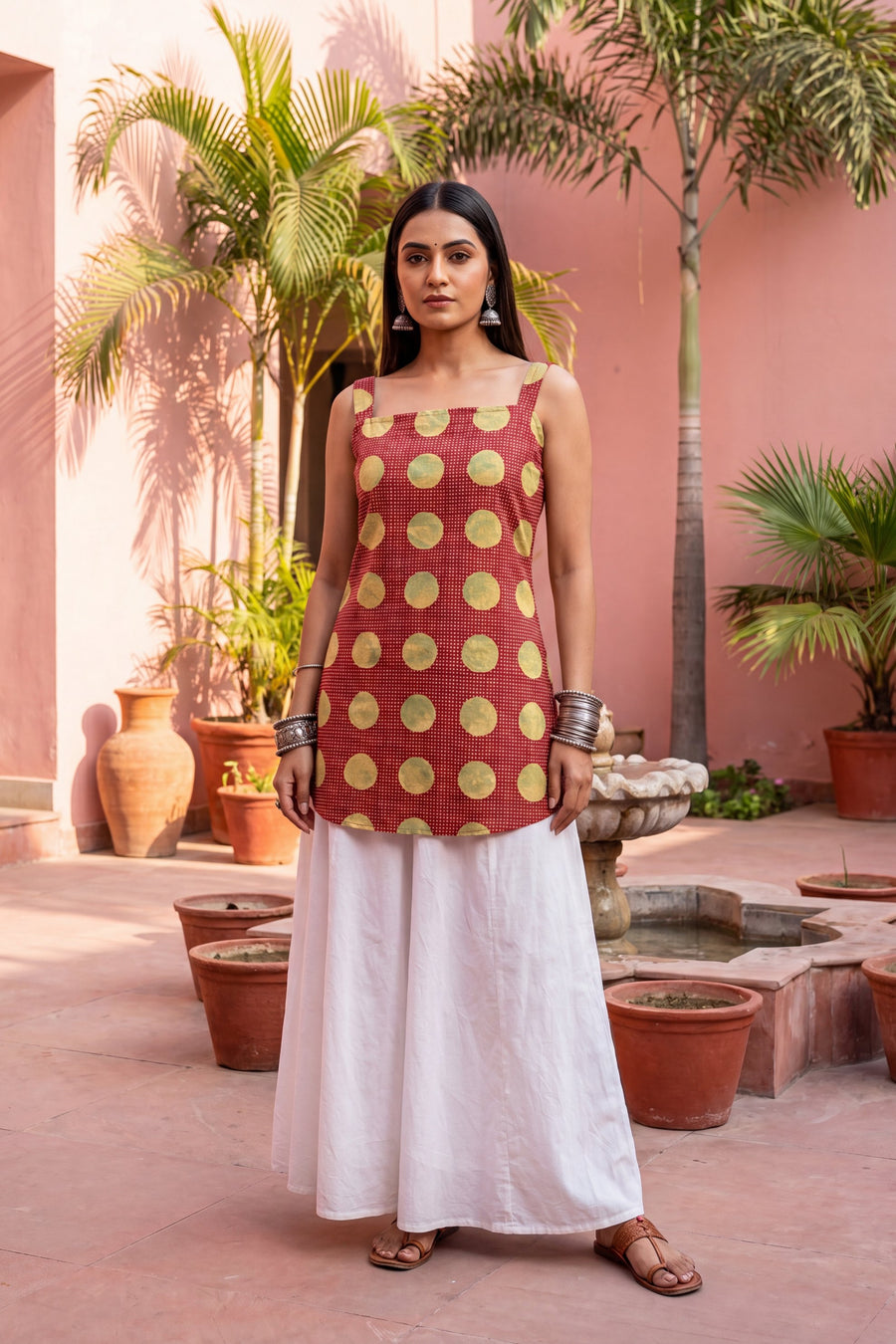 Plum Mist Square Neck Cotton Top — image 2