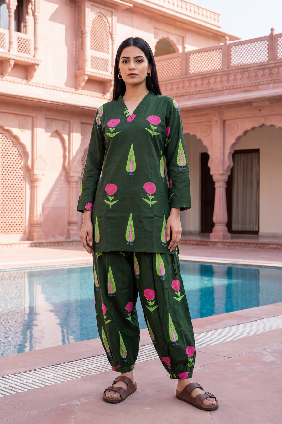 Jade Ripple Cotton Farshi Salwar Set — image 3
