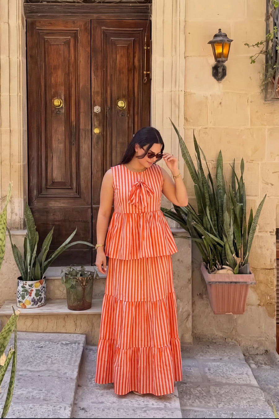 Amber Tiered Cotton Skirt Set — image 9