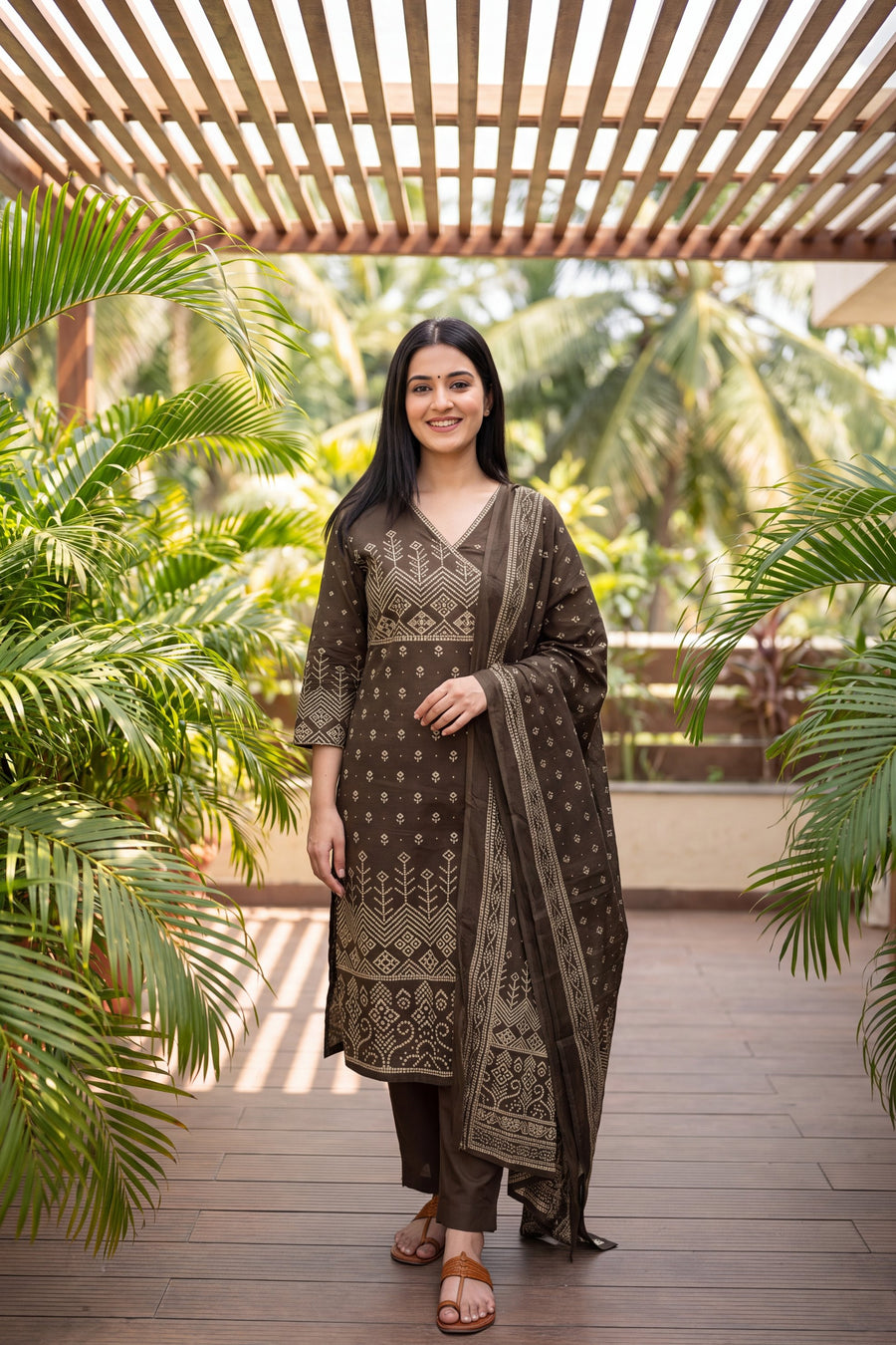Cocoa Trail Cotton Dupatta Set — image 8