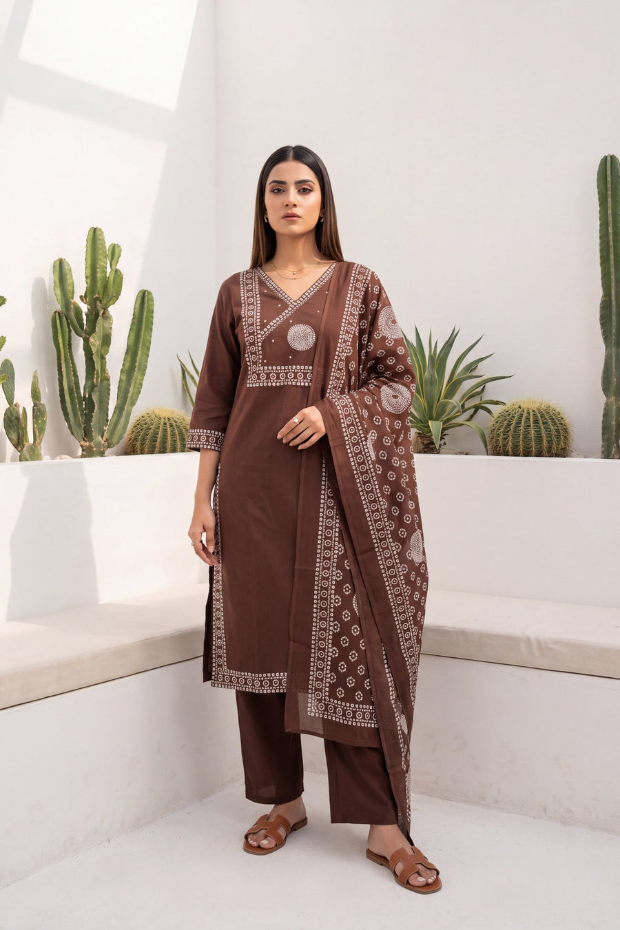 Toffee Ridge Cotton Dupatta Set — image 8