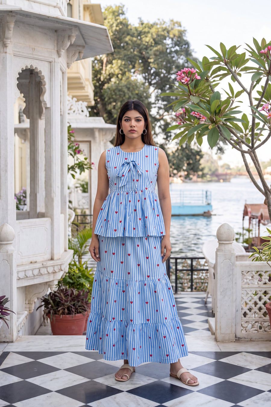 Snow Bloom Cotton Skirt Set — image 9