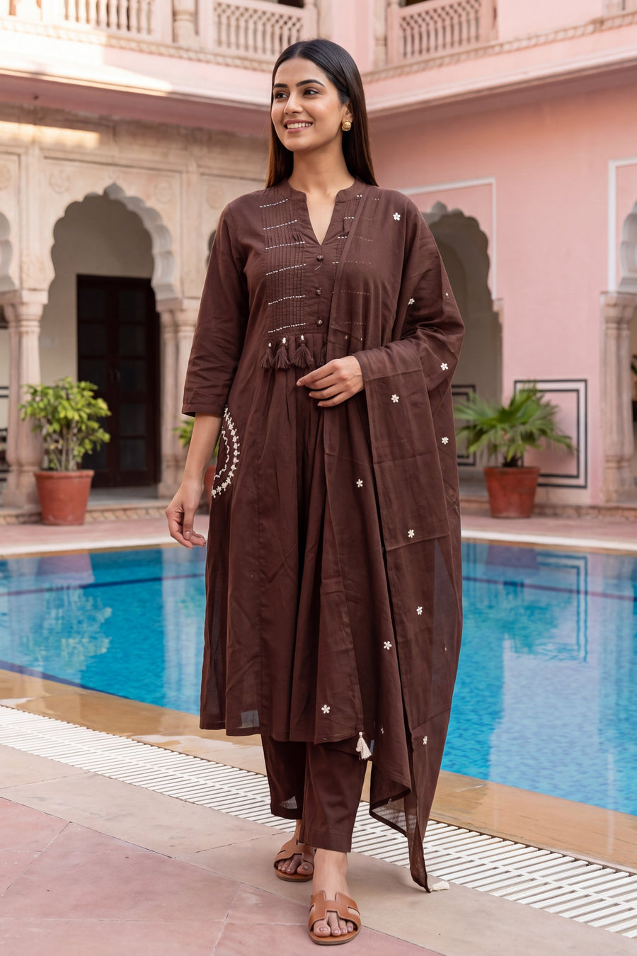 Umber Vale Cotton Dupatta Set — image 9