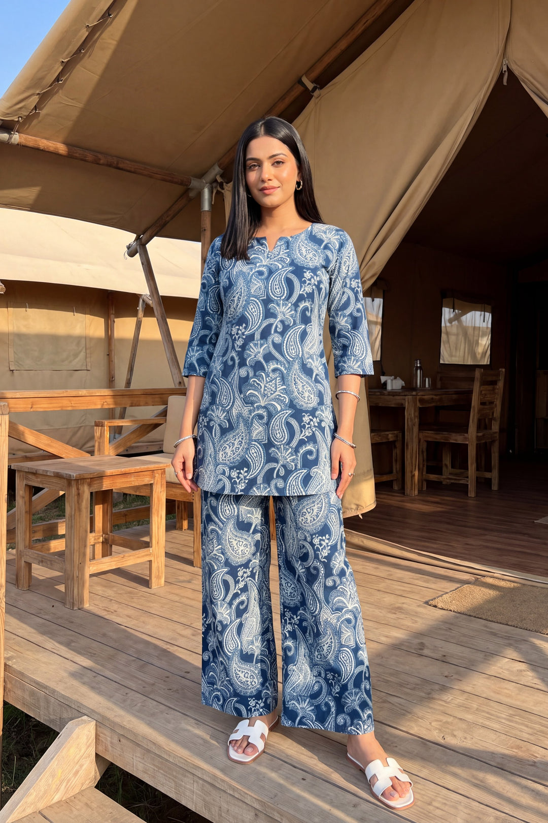 Indigo Vine Cotton Co-ord Set