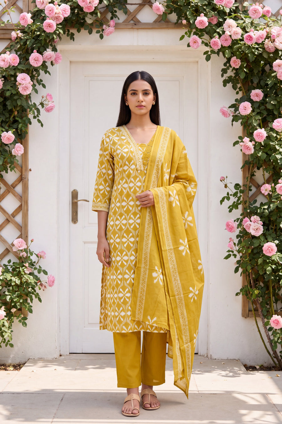 Sunbeam Glow Cotton Dupatta Set — image 8