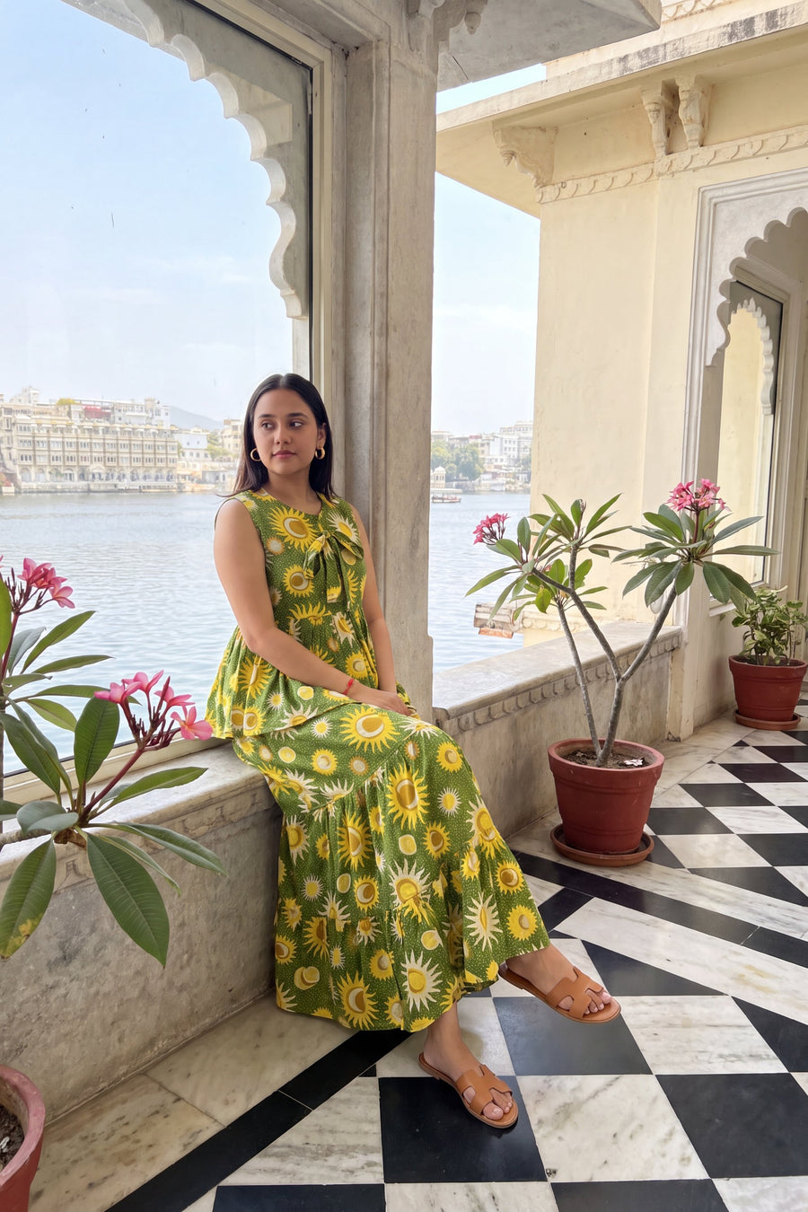 Emerald Waltz Cotton Skirt Set — image 10