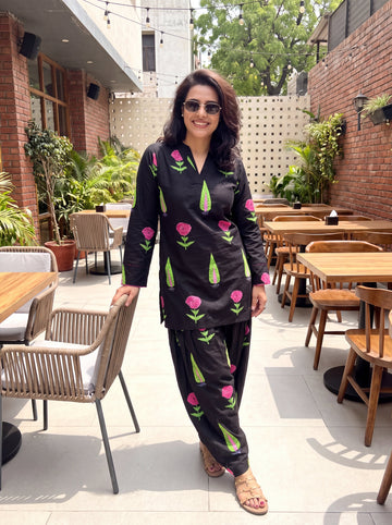Ebony Muse Cotton Farshi Salwar Set
