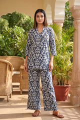 Hearthstone Blue Anghrakha Cotton Co-ord Set