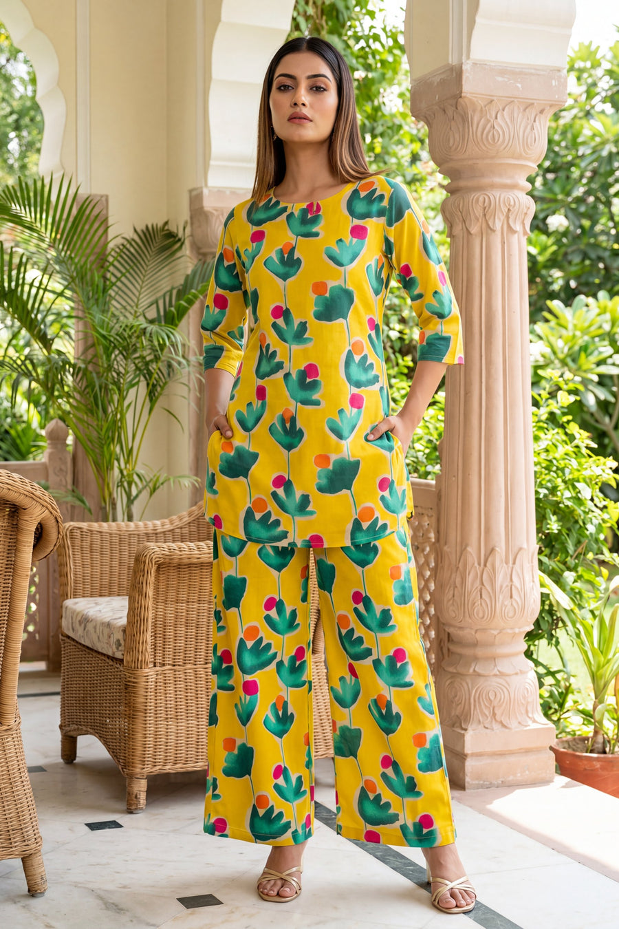 Marigold Elegance Cotton Co-ord Set — image 7
