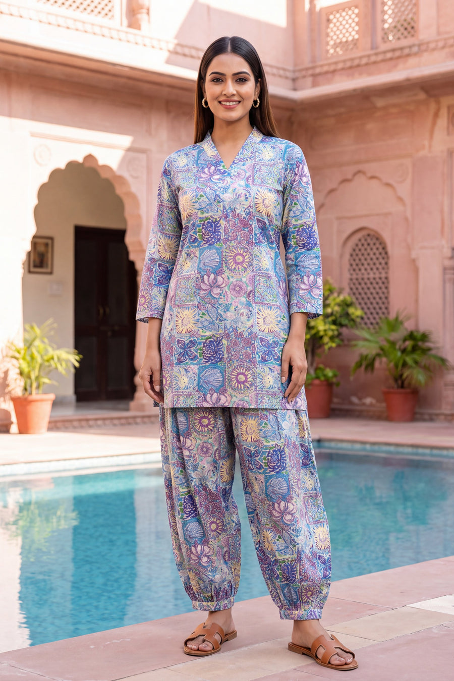 Amethyst Trail Cotton Farshi Salwar Set — image 10