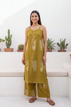 Turmeric Ease Sleeveless Cotton Co-ord Set