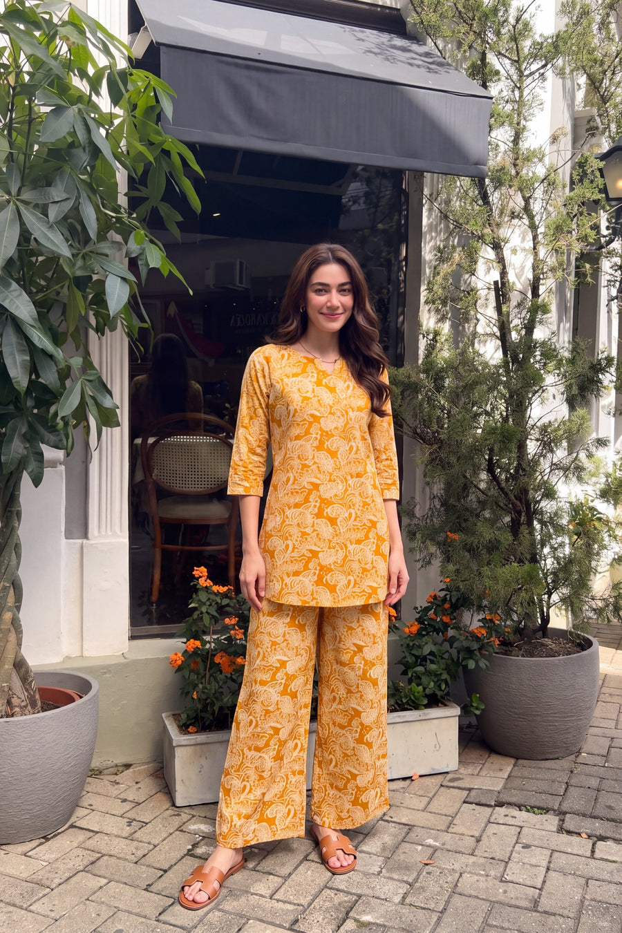 Marigold Paisley Cotton Co-ord Set — image 3