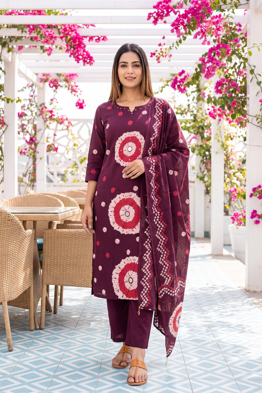 Violet Haven Cotton Dupatta Set — image 10